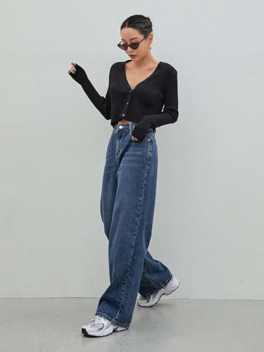 Image of KOTTY Slim Fit Straight Jeans - High Waist Mid Rise Design