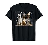 Photo Gallery carino pastore tedesco cane vestito fantasma divertente halloween maglietta Photo Gallery carino pastore tedesco cane vestito fantasma divertente halloween maglietta