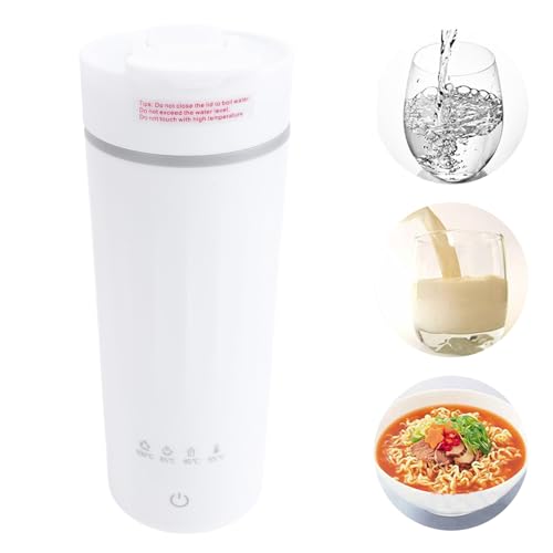 Hervidor Eléctrico Portátil de Viaje, 300 W, 475 Ml de Capacidad, 4 en 1, Hervidor de té Eléctrico de Viaje, Calentamiento Rápido de 5 Minutos, Caldera de Agua Caliente Personal