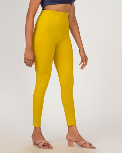 Image of Loveit Womens Solid Viscose Slim Fit Ankle Length Leggings