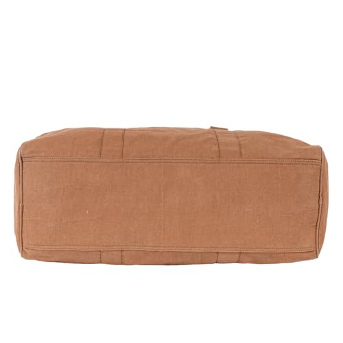Image of Mona B 30L Travel Duffle Bag for Men and Women with Adjustable Shoulder Strap - Brown