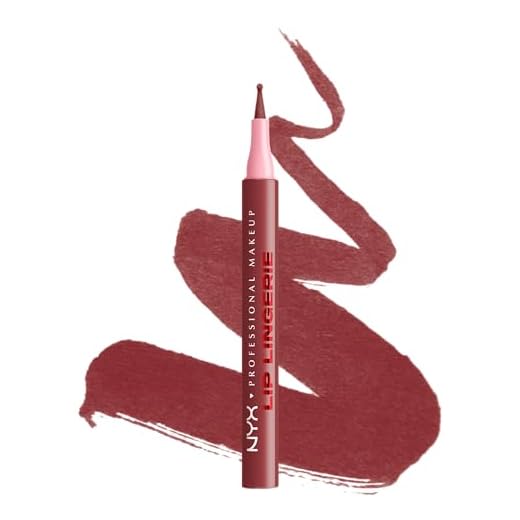 NYX Professional Makeup Lip Lingerie Lipliner Stain, wasserfester & wischfester Lip Liner für präzise Konturen, langanhaltender Nude-Stain mit ultra-feiner Spitze, Farbe: Up All Night