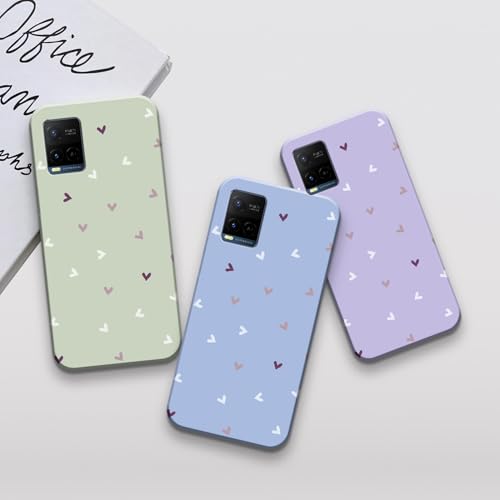 Image of COLORflow Back Cover Compatible with Vivo Y21 2021 / Y33s / Y21s | Family of Hearts Color Customized Back Cover Compatible with Vivo Y21 2021 / Y33s / Y21s