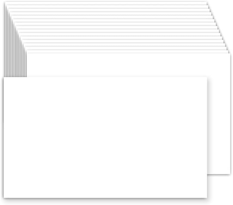 Business Cards Custom Thick Texture, Customize Business Card Front & Back Sides Printed, Personalized Business Card with Vivid Graphics and Text Printed 100 Pcs, BlankWhite No Custom