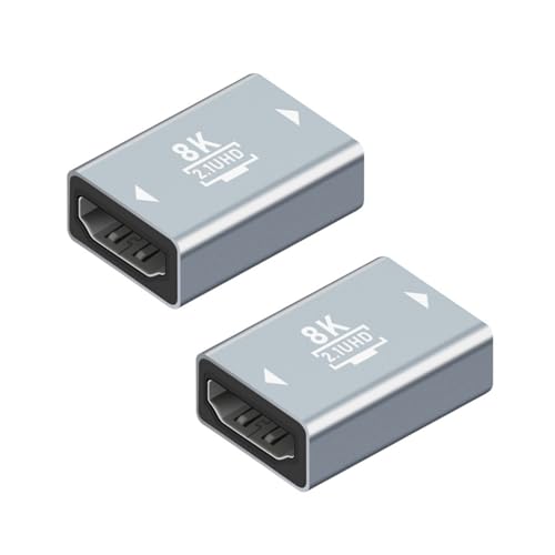 HOOLRZI 2 conectores de extensión HDTV2.1 hembra a hembra con resolución 8K para televisores, monitores y más