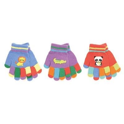 Guantes de invierno elásticos para niños, pack de 3 mitones cálidos que no se resbalan 2
