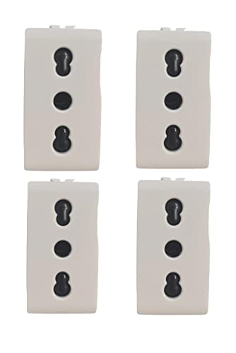 4 Pezzi Presa Bipasso Bivalente 2P+T 10/16A, Compatibile Con Bticino Matix Vidoelettronica® (4)