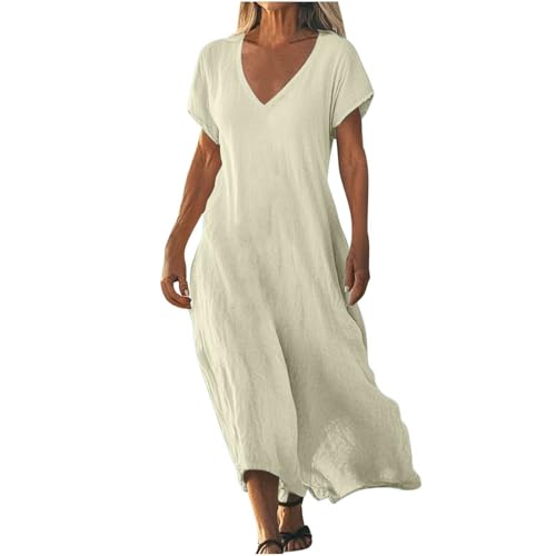 Mediterranean Dresses Italian Dress Dresses for Women 2025 Elegant Classy Maxi for Seniors Boho Clothes Eyelet Funeral Dress Casual Summer Beach Vacation Sundresses Over 50 B Modest for Women X-Large