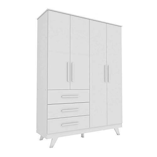 Quarto de Bebê Retrô com Guarda Roupa Infantil e Berço Mini Cama com Capitonê