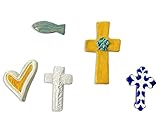 Cruces cristianas. Fabricado en Francia. Hecho a mano. Ideal como regalo para bautizo o comunión. También para ti mismo. Cada pieza es única y puede presentar diferencias con las fotos. Las irregularidades pueden ser visibles debido al hecho a mano.