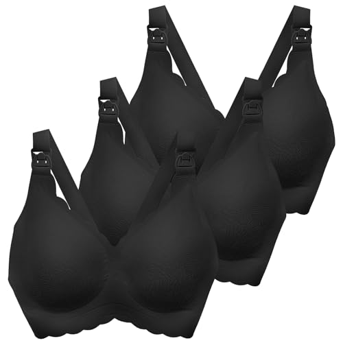 Image of Nursing Bras for Breastfeeding, Seamless Ultra Comfort Maternity Bra, Natural Shape Pregnancy Bras for Women