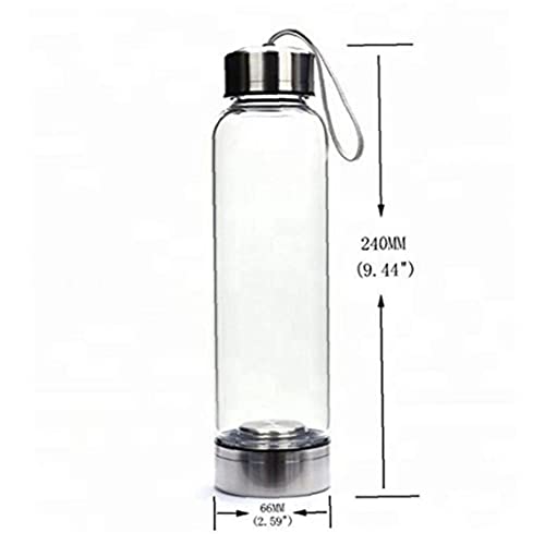Bouteille en verre pierre naturelle eau potable cristal obélisque - 6