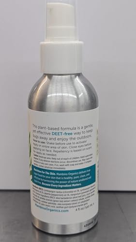 Image of Mambino Organics Anti-Bug Lotion, DEET-Free, Organic Bug Repellent with Essential Oils, Nourishing Travel-Size for Babies, Kids, Adults, Safe for Camping, Outdoors & Sensitive Skin, 4oz (Pack of 2)