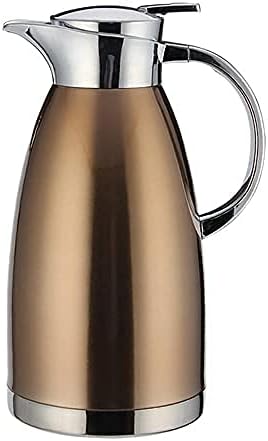 Amazon 卓上ポット 保温ポット 魔法瓶 ポット ティーポット コーヒーポット ステンレス鋼製 滑り止め 大容量 長期保温 保冷 保温 お茶 水 ジュース おしゃれ 使いやすい アウトドア 2300ml ブラウン 保温卓上ポット オンライン通販