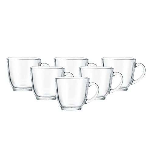Image of MARKQUES Teaware Glass Cup for Green Tea, Herbal Tea, Coffee (Transparent, Clear, 200 ml) 6 Pieces