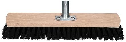 Wooden Broom Head with Soft Bristle 40 cm - Perfect Broom Indoor for All Indoor Outdoor Tasks - Indoor Broom Floor Scrubber - Sweeping Brush Broom with Fitted Broom Head Bracket