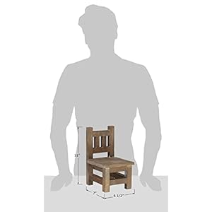 Red Co 11 Tall Decorative Mini Stool Wooden Tabletop Plant Stand Floor Flowerpot Holder Distressed Brown