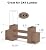 Fiwithy Outdoor Firewood Rack Bracket Kit with 4 Support Bars for Fire Wood Pile Storage, Heavy Duty DIY Fireplace Log Stacking Stand Holder for 2x4 lumber, Brown, 1 Pair
