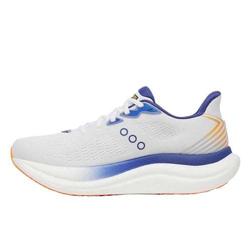 Saucony Men's Triumph 23 Sneaker, White/Azurite, US 9