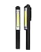Aluminum Body COB LED Pocket Pen Light Inspection Work Light Flashlight with Rotating Magnetic Clip & Magnet Base Great for Camping Household Workshop Automobile (Alloy Black)