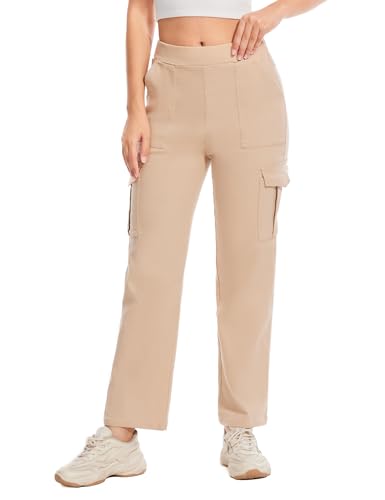 C.O.Z.Y Cargo Pants for Women High Waisted Stretchy Pull On Pants with Pockets