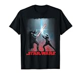Star Wars Darth Vader Luke Skywalker Battle Silhouette T-Shirt
