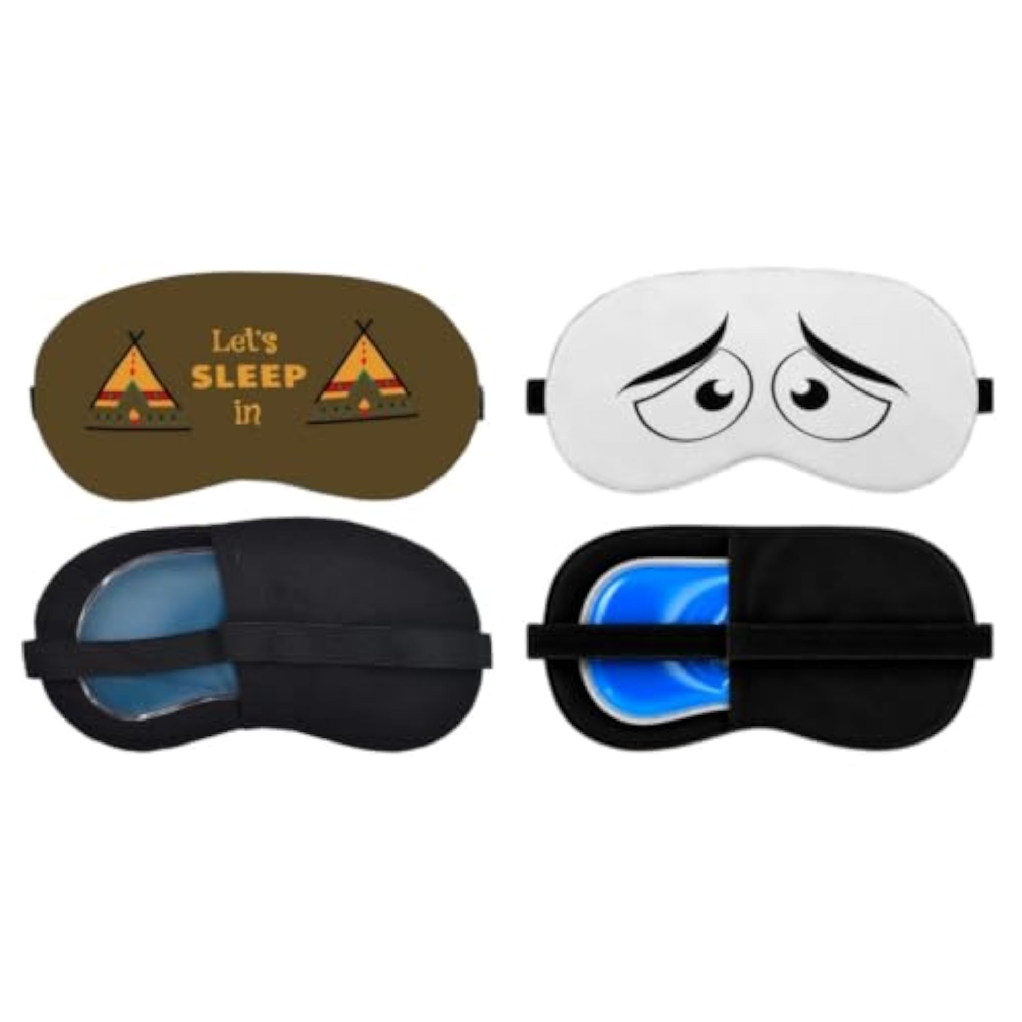 Sleeping Eye Mask Combo Pack of 2, Mountain Adventure Print