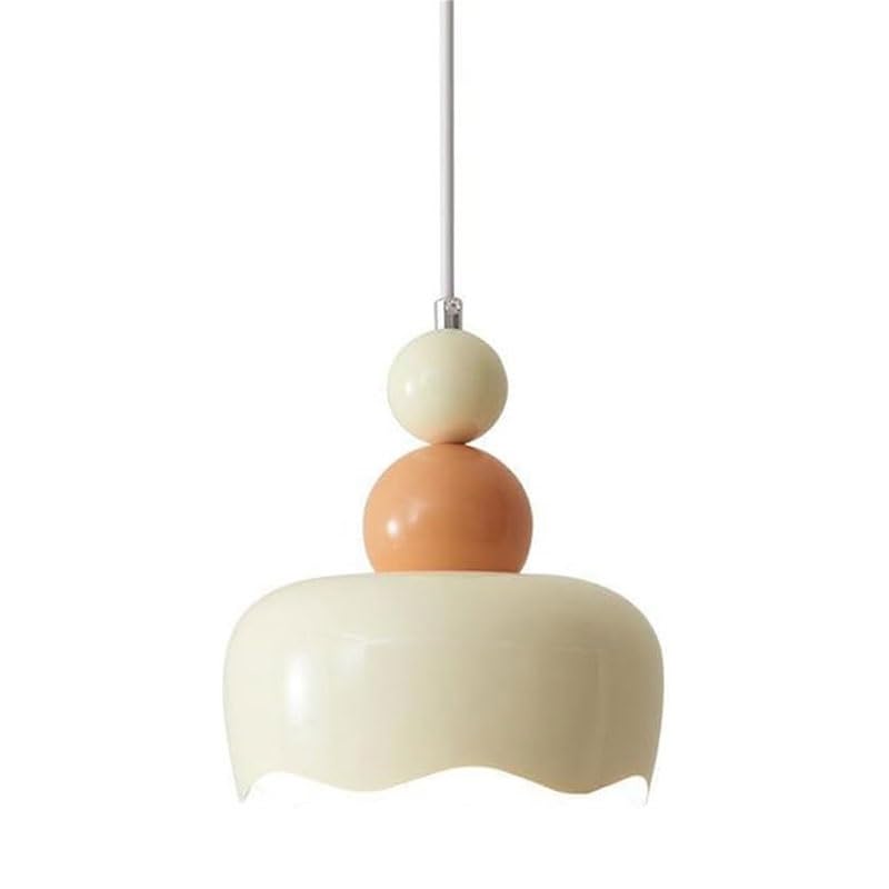 Mini lampe suspendue moderne en métal crème de 7 pouces