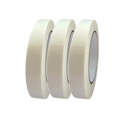 Image of Masking Tape,3 Roll 0.75 Inch x 55 Yards Painting Tape, General Purpose for Factory Home Office School Stationery, Labeling, Painting, Crafting, Arts use etc