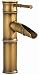 Produktbild Solepearl Vintage Bambus Einlochbecken Waschtischarmaturen Full Copper heiß und kalt Wasserhahn Küche Badezimmer Hotel Waschbecken Wasserhahn, 2 Joints Break Mouth