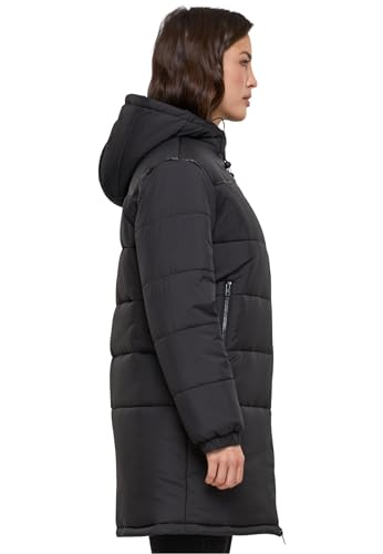 Urban Classics mixed puffer coat doudoune à capuche longue femme