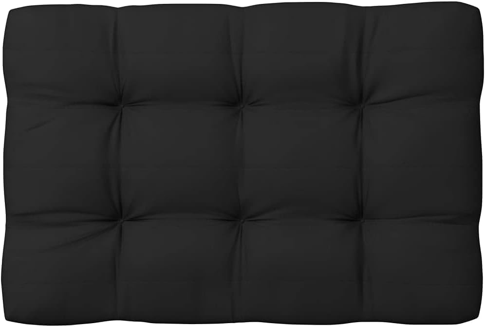 Pallet Sofa Cushions Set 7 Pieces Black Outdoor Seat Cushions for Patio Furniture Water Repellent Fabric Thick Padding Universal Design