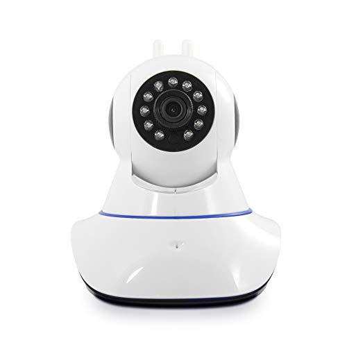 Caméra WiFi motorisée intérieure pour l'application Avidsen Protect Home, visualisation de la video sur smartphone, 720 pixels, couleur et nocturne à 10m, stockage carte SSD non fourni