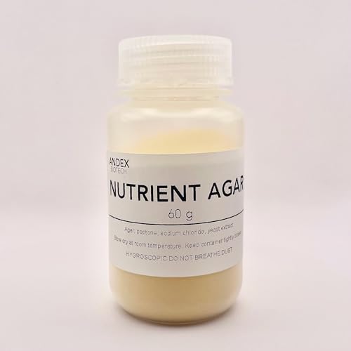 Agar nutritivo en polvo para cultivar microorganismos, grado bacteriológico, en una botella (60 g)