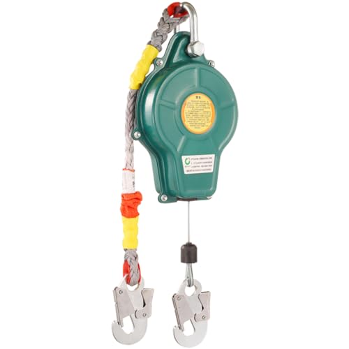 HIULLEN Dispositif anti-chute rétractable de 7 m - Protection contre les chutes - Portable - Protection contre les chutes - Dispositif de rappel pour couvreurs et travaux aériens - Charge maximale