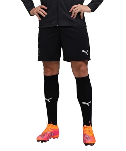 PUMA Manchester City FC Shorts d'entraînement avec Poche pour Hommes 25/26, Noir (Black x Silver), S