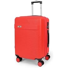 20" Hardside Carry-On Luggage for Airplane,Hardshell Suitcase with 8 Spinner Wheels,Expandable 20% with Scratch-Resistant Surface,Lightweight Durable Rolling Luggage for Men Women,Red