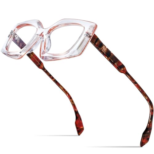 Lunettes en acétate de poudre MUTYNE avec monture polygone vintage mate mixte