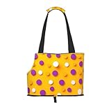 Tissu super fiable : ce beau sac imprimé à pois est fabriqué en polyester imprimé sur toute la surface, élégant et durable, offrant une expérience de voyage confortable pour votre animal de compagnie. Il est à la fois robuste et attrayant.