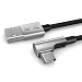 Produktbild PAXO 1m Ladekabel, 3A, USB A auf USB C Kabel, AM-CM, USB 2.0, elegante Winkelstecker, besonders flexibler Stoffmantel in schwarz