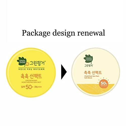 Green Finger Kids Sunscreen Facial Cushion Pact, Aloe,Baobao, Moringa, Children Sun Protection Spf50+(Product+Refill) 16G #TOP1