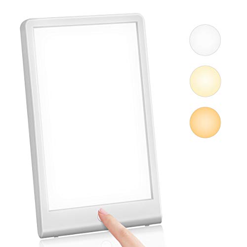 Light Therapy Lamp, 10000 Lux/UV-Free Full Spectrum Light, Adjustable Brightness Light and Three