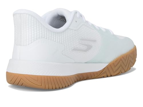 Skechers Pickleball Viper Court Pro 2.0 Sneakers for Women - Breathable Synthetic and Mesh Upper White 7.5 B - Medium