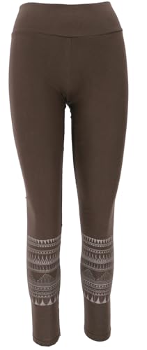 GURU SHOP Tribal Print Yoga-Hose, Yoga Leggings Bio-Baumwolle -...
