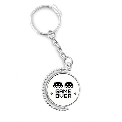 Porte-clés rotatif pixel monster fini les clés emmêlées dans la poche