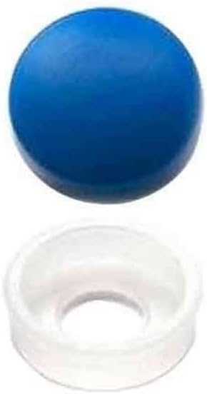 16 Vivid Blue License Plate Frame Screw Covers & Snap Washers for SAE Fasteners Model-PYT-8888-2293