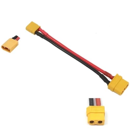 5 �̃R�l�N�^�I�X/���X�v���O 14AWG 100 �~�����[�g���V���R�����C���[�P�[�u���t�B�b�g XT60 XT30 RC FPV Quadcopter C35 �h���[���g��(XT30M -XT60F 5Pcs)