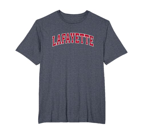 Lafayette California CA Vintage Sports Design Red Design T-Shirt, Men's Big and Tall, Heather Blue, 2X Tall
