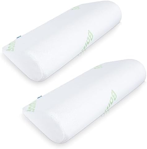 INFANZIA Cervical Neck Pillows for Pain Relief, 2PCS Drop-Shaped Memory Foam Support Pillows for Bolster, Neck Roll Pillow for Sleeping and Spine Protecting
