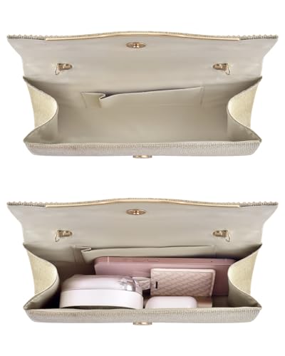 Image of TINDTOP Clutch Purses for Women, Formal Evening Bags Suede Shoulder Envelope Party Handbags Wedding Cocktail Prom Clutches